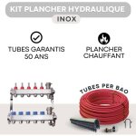 John guest speedfit - kit plancher chauffant hydraulique 50m² collecteur inox - tube per bao John guest speedfit - kit plancher chauffant hydraulique 50m² collecteur inox - tube per bao
