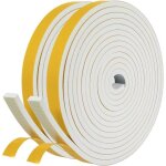Joint adhsif pour porte entre fentre, joint isolant en mousse caoutchouc 2 rouleaux 12mm x 6mm x 4m total ...