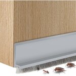 Joint de bas de porte int�gr� avec brosse, joint de porte autocollant, insonorisant et insectifuge (grand, ...