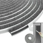 Joint brosse porte coulissante, 9x5 joint porte adh�sif, bande de brosse autocollante anti - poussi�re ...