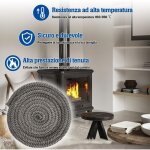 Joint de chemin�e porte de po�le cordon 10 mm x 4 m, corde ignifuge en fibre de verre pour po�le, chemin�e, ...