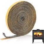 Joint insert chemin�e, 4m � 10mm � 3mm joint poele a bois autocollant, joints fibre de verre pour po�le ...
