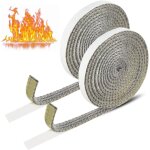 Joint insert chemine autocollant, 2 pices joint vitre poele a bois, joint d'tanchit en fibre de ...