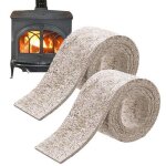 Joint de po�le � bois, joint de porte de po�le � bois 2 rouleaux de joint de porte de chemin�e avec bouclier ...