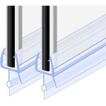 Joint de porte de douche en une pi�ce 70cm 2pcs pour verre 4 - 6mm, joint de douche barri�re pliante, ...