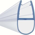 Joint de rechange pour porte de douche en verre de 7 mm et 8 mm d'�paisseur, avec d�flecteur d'eau - ...