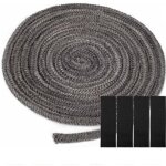 Joint tress� pour insert et po�le, 10 mm x 2. 5 m joint en fibre de verre avec 4 bandes, joint r�fractaire, ...