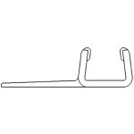 Kinedo - joint vertical simple l�vre paroi de douche verre 6 mm, 2 m�tres