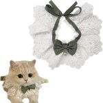 Avec un joli n?ud, orn� de perles, bavoir en dentelle avec un joli n?ud, costume de princesse chat, vert, ...