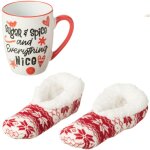 Set cadeau mug et chaussons de nol
