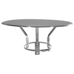 Joncoux chapeau pare pluie - diamètre 125 à 200 mm - gris - inox Joncoux chapeau pare pluie - diamètre 125 à 200 mm - gris - inox