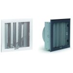 Joncoux grille de hotte blanche avec bo�tier obturateur �100 mm ? 150 x 150 mm