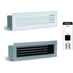 Joncoux grille de hotte � lamelles noire avec pare - chocs ? 190 x 60 mm