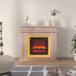 Jookgbd - chemin�e �lectrique d�corative 101x34. 5x89cm, chemin�e chauffante, effet flamme 3d r�aliste, ...