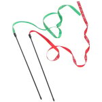 Jouet baguette pour chaton de no�l avec ruban rouge vif ou vert