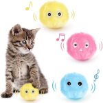 Jouet pour chat interactif, 3pcs balle jouet chat, peluche de haute qualit� contenir les cris des oiseaux, ...