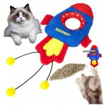 Jouet pour chat rustle avec fusée en peluche interactive catnip Jouet pour chat rustle avec fusée en peluche interactive catnip
