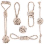 Jouet chien en coton naturel moelleux s�r sain balle chien accessoire chien lot de 6 de jouets pour chien ...