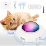 Jouet interactif pour chat pour chats d'int�rieur avec plume rotative, jouet �lectronique interactif ...