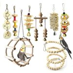Jouets pour oiseaux 8 pices avec jouets  mcher et balanoires de perch pour cage  oiseaux - idal ...