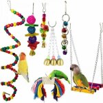 Jouets pour perroquets, cloches suspendues pour oiseaux, balan�oires suspendues pour oiseaux, jouets ...