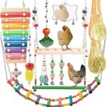 Jouets pour poulailler, 12 pi�ces de jouets �ducatifs pour poules, dont xylophone, balan�oire, jouet ...