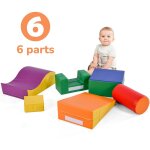 Okwish - lot de 6 blocs de construction souples pour enfants d'ge prscolaire et bbs, aire de jeux ...