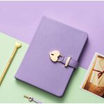 Basetbl - journal intime avec serrure en forme de c?ur, journal non dat pour filles et femmes, cuir ...