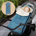 Chancelire pour bb, polyester, bleu jeans, sac de couchage universelle, fermeture clair, rsistante ...
