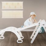 Toboggan pour triangle d'escalade avec 7 prises, bois blanc, planche  glisser, rampe pour arc d'escalade, ...