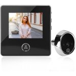 Judas de porte num�rique, judas de porte �lectronique haute d�finition 2, 8 pouces avec cam�ra et vision ...