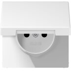 Enjoliveur - pour prise de courant 2p + t - ls - avec couvercle - blanc jung ls1521fklwwpl1