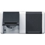X2 cadre saillie prise de courant gris 8220w 1 pc(s) - jung X2 cadre saillie prise de courant gris 8220w 1 pc(s) - jung