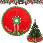 Jupe d'arbre de no�l elfe, couverture de base d'arbre de no�l, grande jupe d'arbre 120 cm, couverture ...