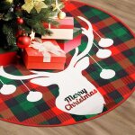 Jupe de sapin de nol, plaid rouge, luxueuse, romantique, paisse, pour sapin de nol, dcoration de ...