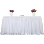 Jupe de table douce, nappe transparente extra longue, nappe rectangulaire pour mariage, table de r�ception, ...