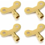 10 pi�ces cl�s de radiateur cl� de purge de radiateur en laiton massif cl� de vanne d'air de ventilation ...