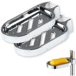 Jusch - lot de 2 porte - savons de douche à clipser pour barre de douche et barre montante 22 mm argent ... Jusch - lot de 2 porte - savons de douche à clipser pour barre de douche et barre montante 22 mm argent ...