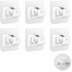 Lot de 6 supports de tringle � rideaux autocollants pour la maison, la salle de bain, l'h�tel, l'armoire ...