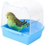 Baignoire pour oiseaux, baignoire suspendue, fournitures pour cage � oiseaux avec crochets, douche � ...