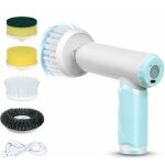 Brosse de nettoyage lectrique, rechargeable, avec 4 ttes de brosse - nettoyage des carreaux - tanche ...