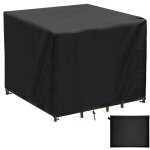Housses table de jardin, 420d oxford carre housse salon de jardin impermable, rsistance au vent, bache ...