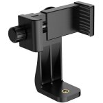 Jusch - support  360 degrs avec deux filetages 1 / 4 pour fixation trpied / monopode, noir