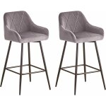 Jymtom - lot de 2 tabourets de bar gris avec dossier, accoudoir et repose - pieds, chaises de salle à ... Jymtom - lot de 2 tabourets de bar gris avec dossier, accoudoir et repose - pieds, chaises de salle à ...