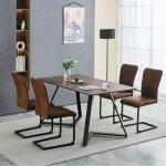 Jymtom - lot de 4 chaises de salle � manger en simili - cuir, moderne avec dossier haut et si�ge en rembourr� ...