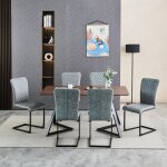 Jymtom - lot de 6 chaises de salle  manger en simili - cuir, moderne avec dossier haut et sige en rembourr ...