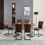Jymtom - lot de 6 chaises de salle � manger en simili - cuir, moderne avec dossier haut et si�ge en rembourr� ...
