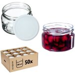 Kadax lot de 50 petits bocaux de confiture avec couvercle - 250 ml - hermtiques - pour cadeau - pour ...