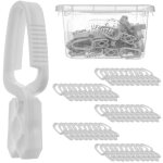 Lot de 50 pinces � linge en plastique robuste - pinces � chaussettes color�es - r�sistantes au vent - ...