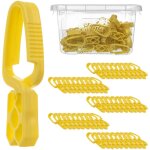 Kadax lot de 50 pinces � linge en plastique robuste - pinces � chaussettes color�es - r�sistantes au ...